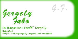 gergely fabo business card